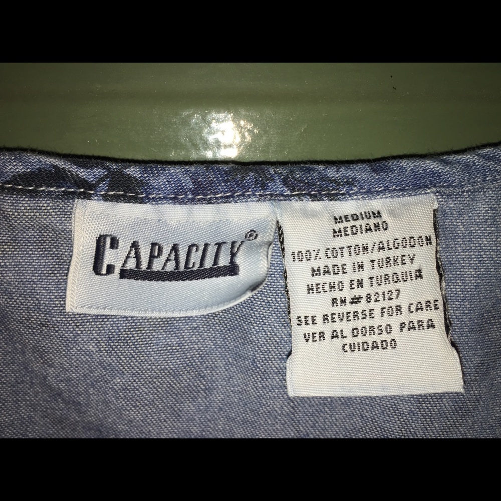 Vintage Capacity Blue Floral Jean Dress - Picture 4 of 11